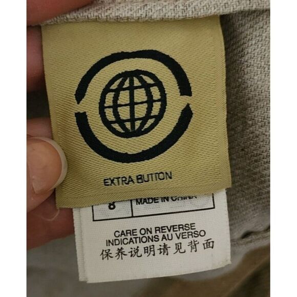 Max Studio Cinched Waist Short Linen Blazer Womens Size 8 Beige - Picture 7 of 9